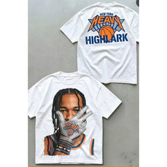 New York Knicks Brunson 2026 vintage printed short sleeved American basketball T-shirt for men and women