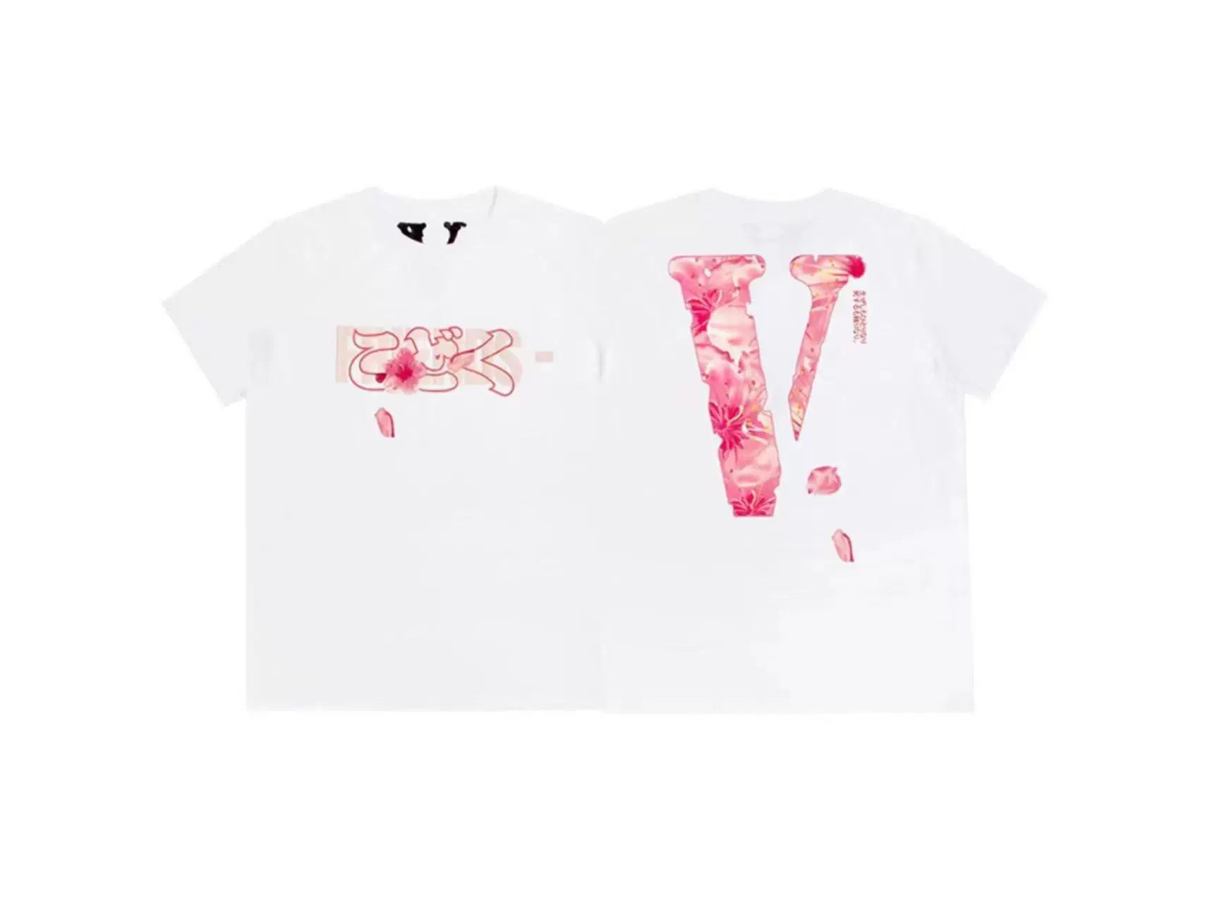 Vlone Cherry Blossom "FRIENDS-" Graphic T-Shirt - White