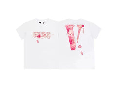 Vlone Cherry Blossom "FRIENDS-" Graphic T-Shirt - White