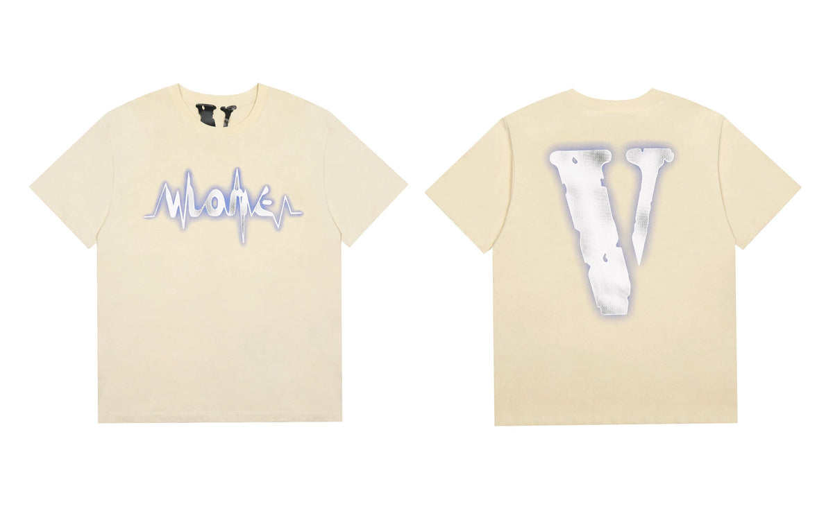 Vlone Pulse Wave Graphic T-Shirt - Off-White