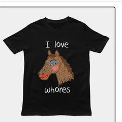 HORSE FUNNY T-SHIRT American casual short sleeved T-shirt men's and women's top round neck 2026 summer new trend