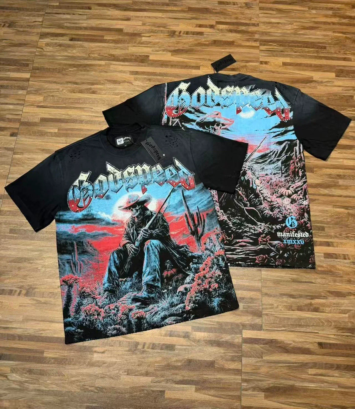 Godspeed Vintage Warrior Graphic T-Shirt – Black