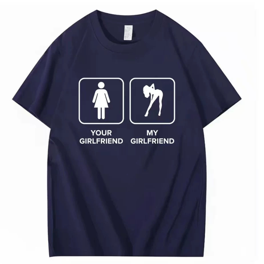 Weird American YourGirlfriend Printed T-shirt for Men and Women, 2026 Loose Short sleeved Top