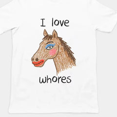 HORSE FUNNY T-SHIRT American casual short sleeved T-shirt men's and women's top round neck 2026 summer new trend