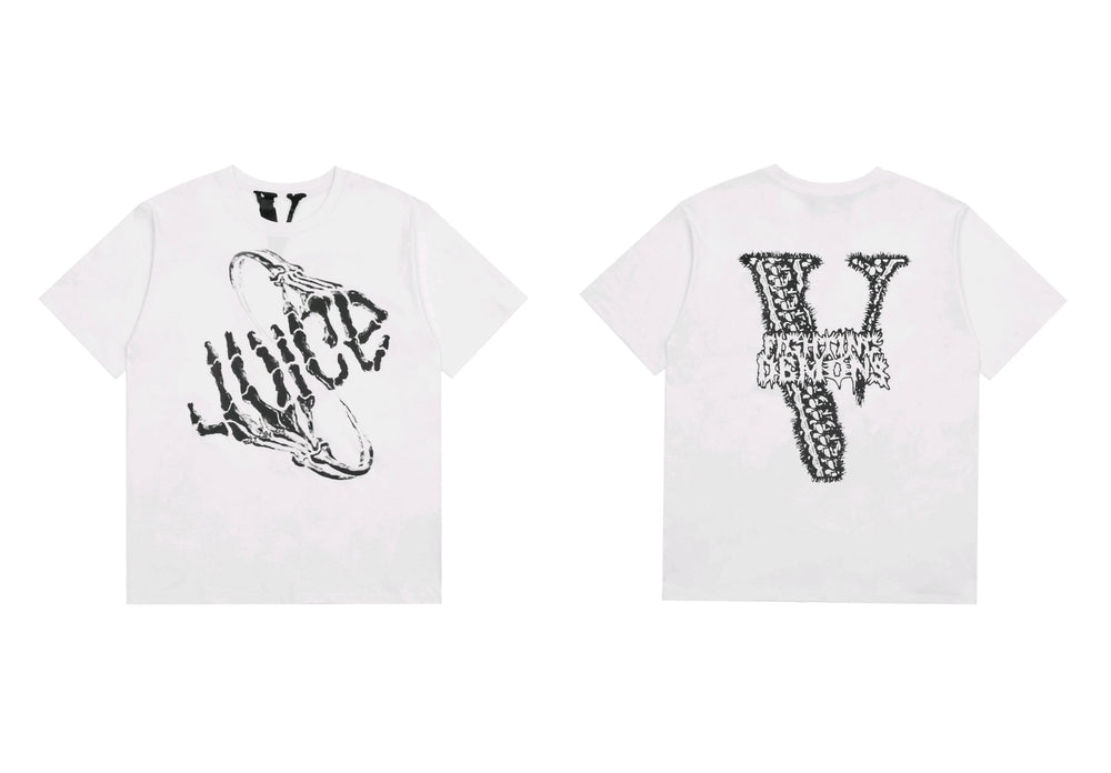 Vlone x Juice WRLD "Fighting Demons" Graphic T-Shirt - White