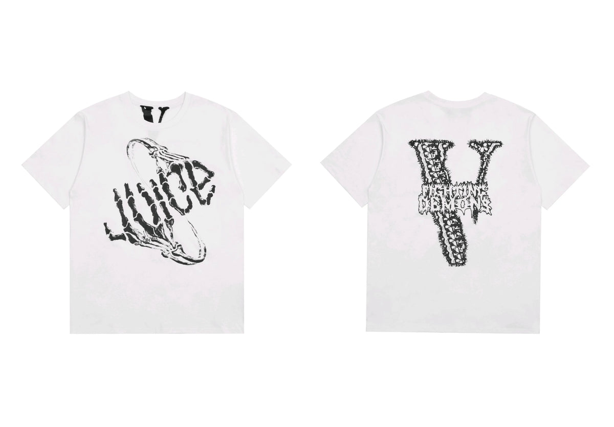 Vlone x Juice WRLD "Fighting Demons" Graphic T-Shirt - White
