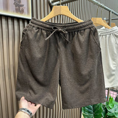 Old money style herringbone diagonal cut shorts for men's summer cleanfit trendy brand retro straight leg shorts for men's five quarter pants