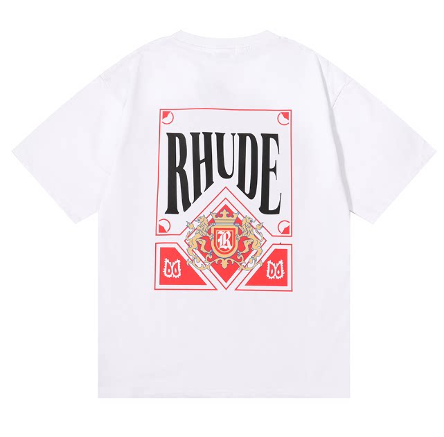 RHUDE Signature Crest Graphic Back-Print T-Shirt - White