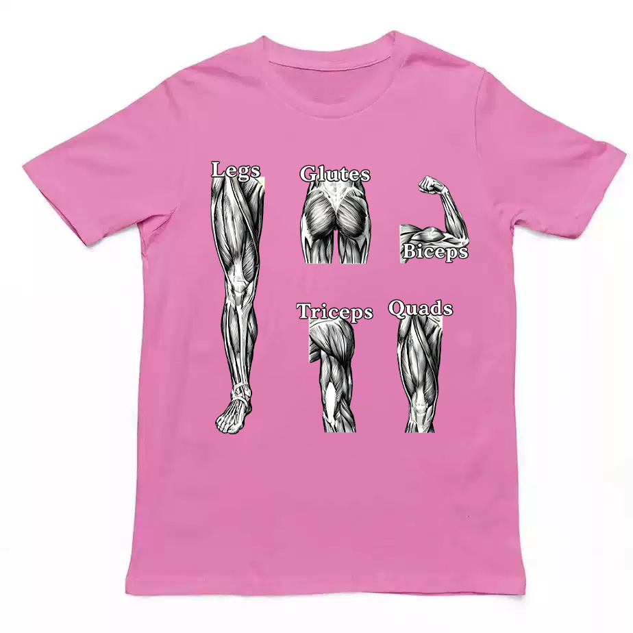 Fitness Muscle Anatomy Printed Short Sleeve T-shirt 2026 New Trendy Loose Men's and Women's Same Style Iron Training Top
