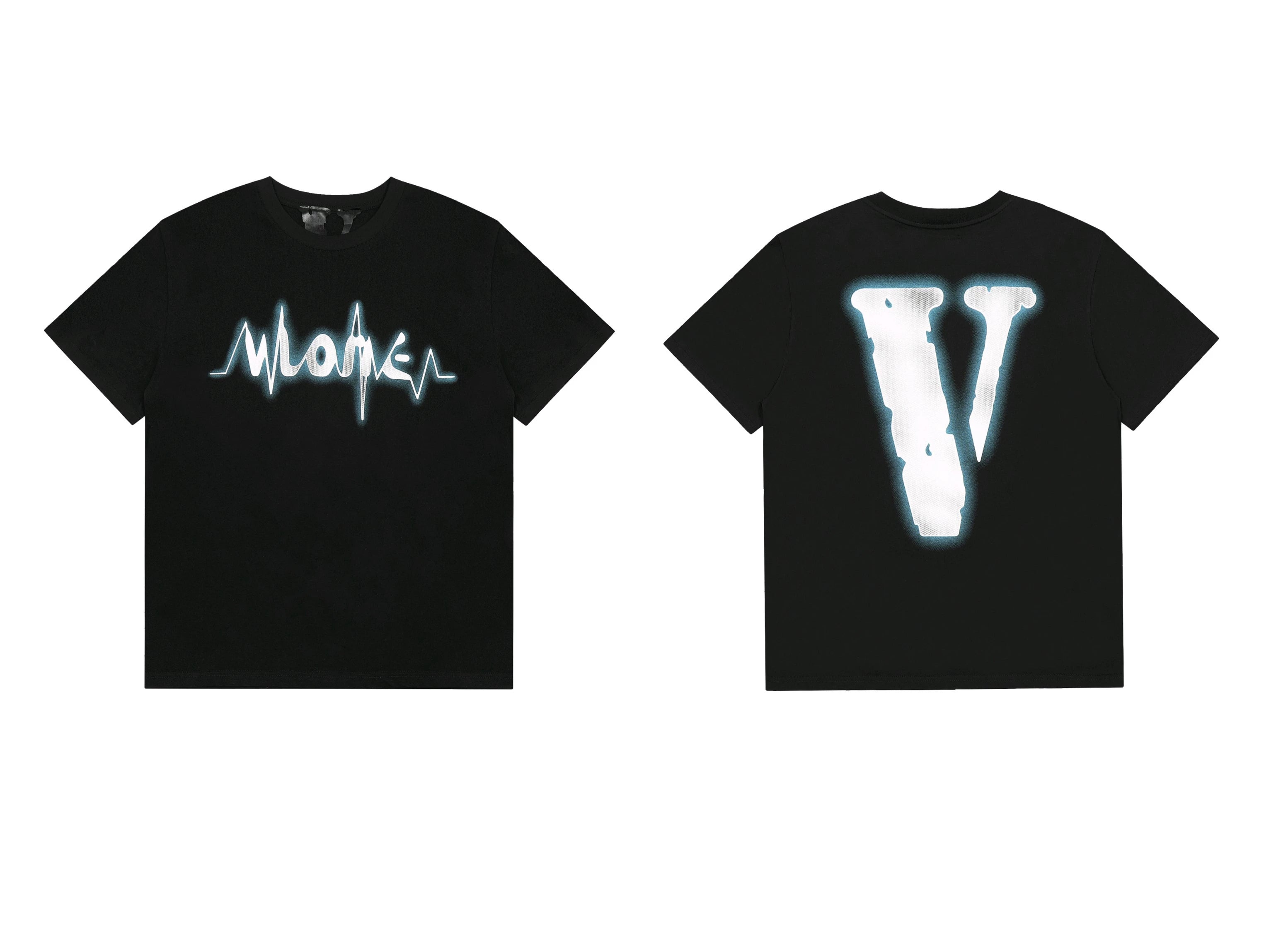 Vlone Pulse Wave Graphic T-Shirt - Black