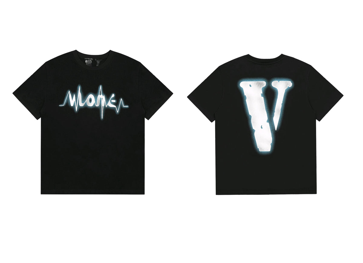 Vlone Pulse Wave Graphic T-Shirt - Black