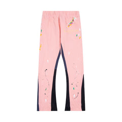 Gallery Dept. x Lanvin Paint Splatter Contrast Panel Sweatpants - Pink