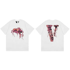 Vlone Lava Graphic T-Shirt - White/Pink