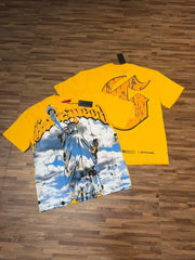 Godspeed Vintage Warrior Graphic T-Shirt – Yellow
