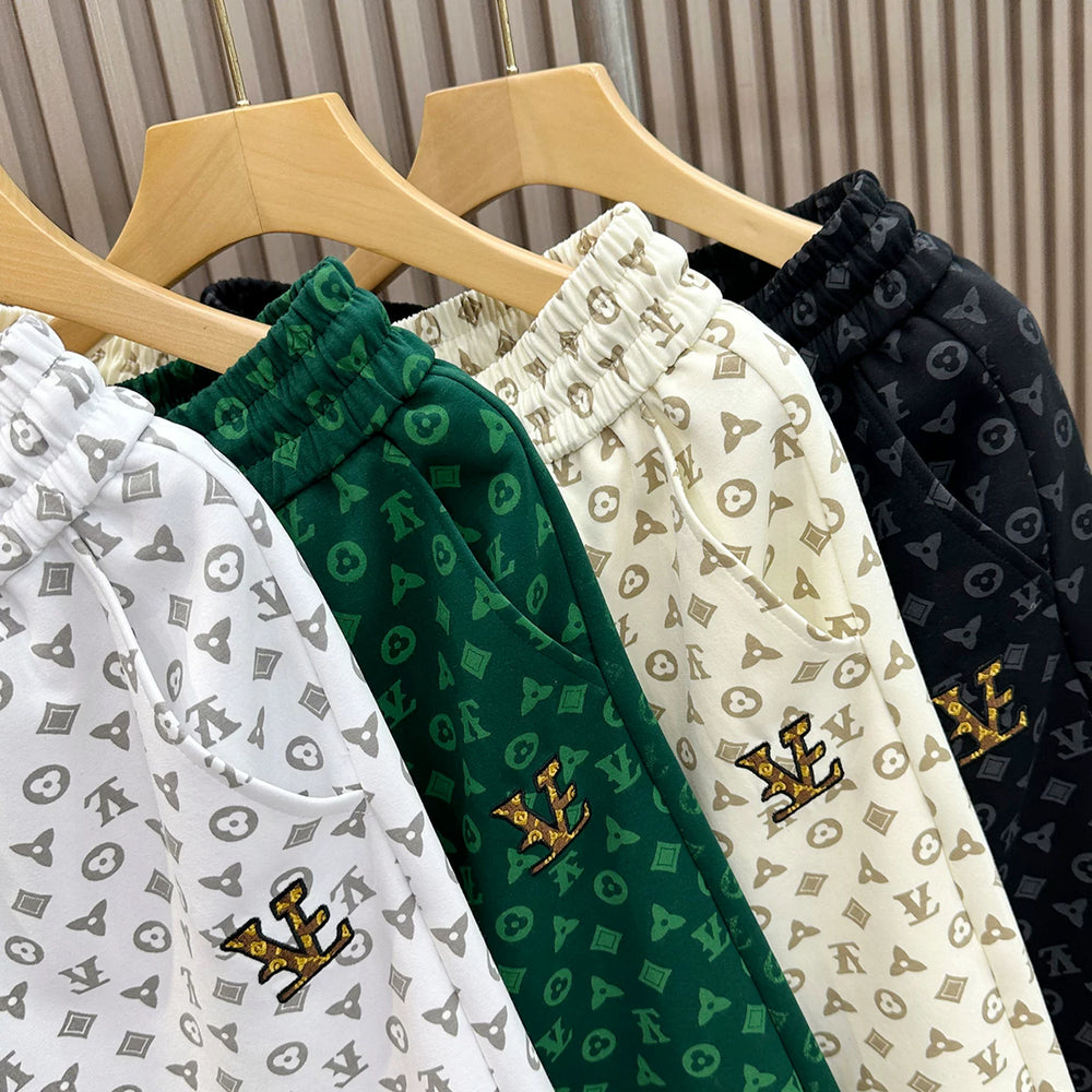 High quality European letter printed embroidered cotton casual shorts for men, 2026 new summer trend five quarter pants