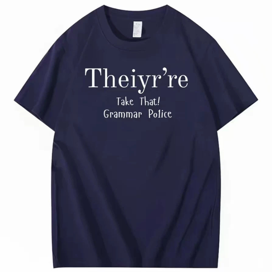 Take That! Grammar Polic 趣味梗T恤美式风搞怪文字印花休闲短袖