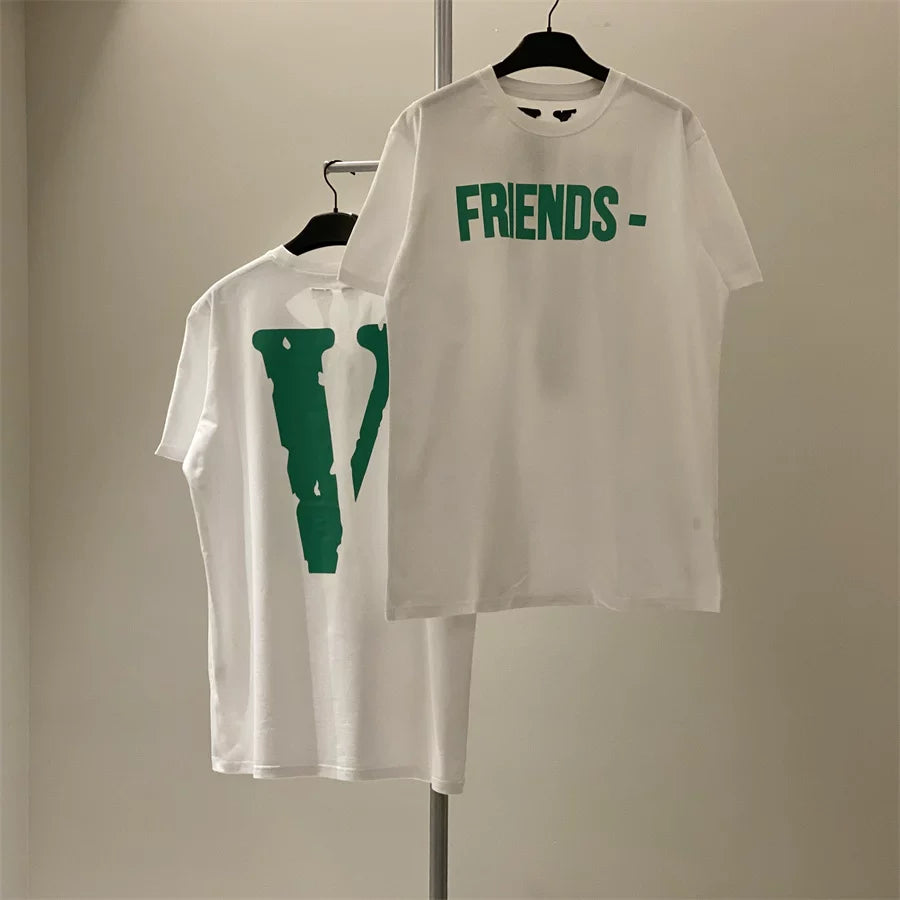 Vlone "FRIENDS-" Graphic T-Shirt - White/Green