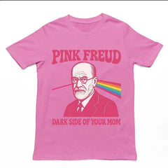 pink freud dark side of your mom funny t-shirt美式幽默短袖T
