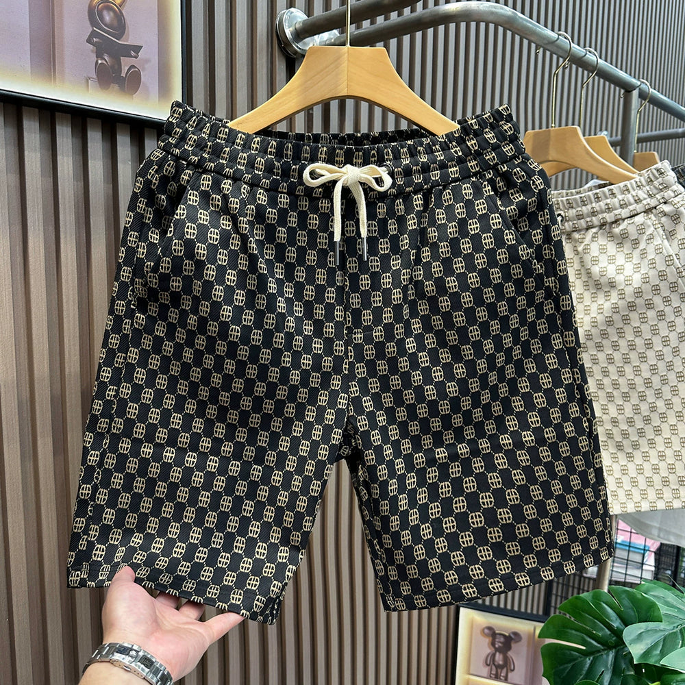 European high-end brand casual shorts men's trendy brand trend outerwear 2026 summer new men's beach five quarter pants