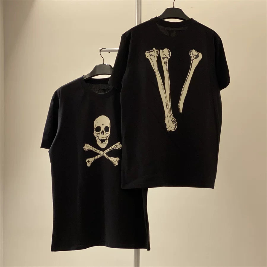 Vlone Skeleton Bones Graphic T-Shirt - Black