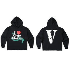 Vlone "I ❤️ ATL" Graphic Hoodie - Black