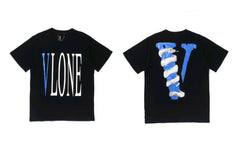 Vlone Serpent Graphic T-Shirt - Black/Blue