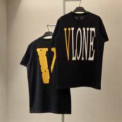 Vlone Classic Logo Graphic T-Shirt - Black/Orange
