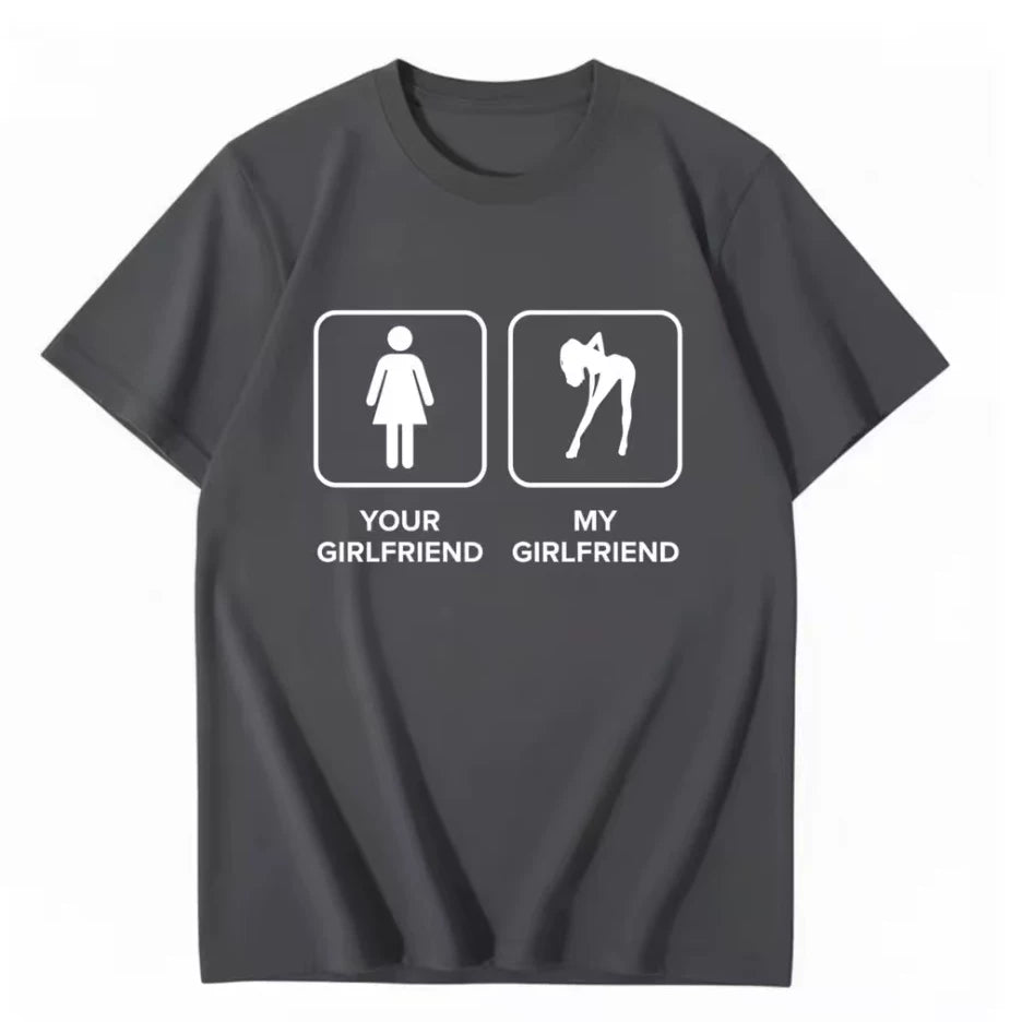 Weird American YourGirlfriend Printed T-shirt for Men and Women, 2026 Loose Short sleeved Top