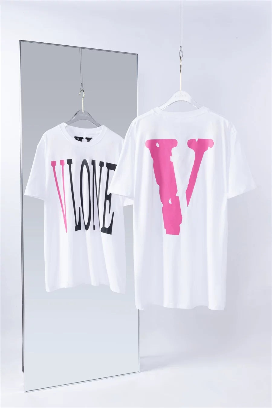 Vlone Classic Logo Graphic T-Shirt - White/Pink