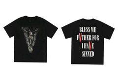 Vlone Religious Graphic T-Shirt - Black
