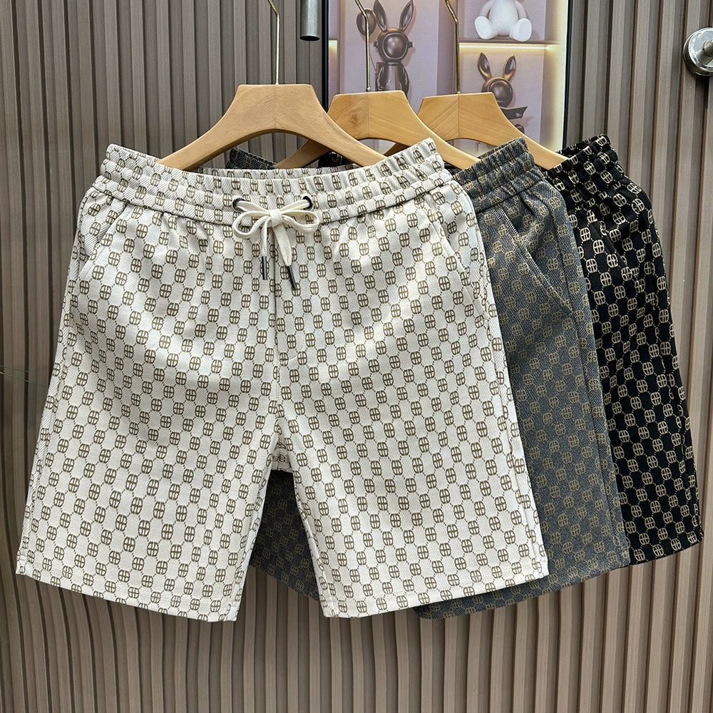 European high-end brand casual shorts men's trendy brand trend outerwear 2026 summer new men's beach five quarter pants