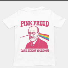 pink freud dark side of your mom funny t-shirt美式幽默短袖T