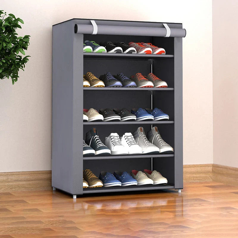 6-10 Tier Multi-Layer Shoe Cabinet with Dust-Proof Rolling Shutter Door, Easy to Assemble, Space-Saving Home Storage Cabinet, Suitable for Entryways, Hallways, Bedrooms, Living Rooms, Homes, Dormitories, Etc./Modern Decorativ
