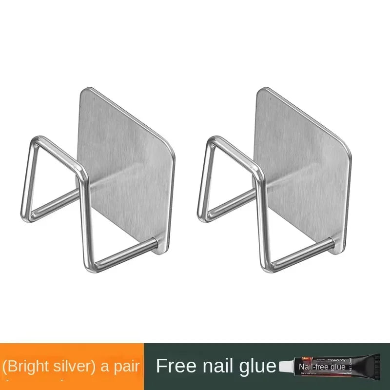 2PC Stainless Steel Sink Sponge Rack with Steel Wire Ball Kitchen Sponge Holder for Draining And Cleaning the Inner Wall