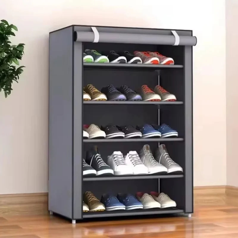 6/8/10 Layers Shoe Rack Organizer Dustproof Shoe Cabinet Multilayer Nonwoven Home Furniture Space-saving Cabinets Shoes Shelf