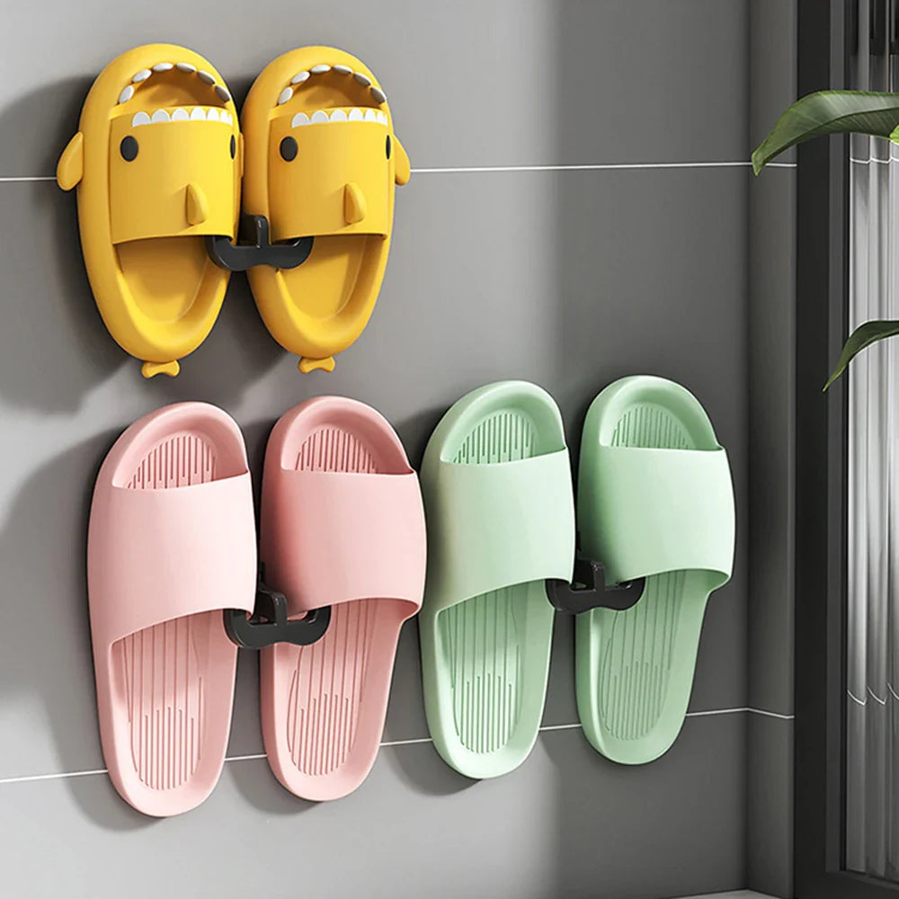 Slipper Rack, 3PCS Waterproof U-Shape Wall Mounted Shoe Rack, Self Adhesive Wall Hanging Shoe Rack, Space-Saving Shoe Hanger for