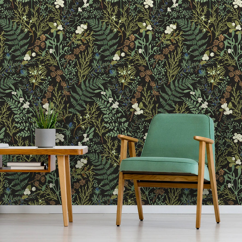 Tropical Rain Forest Peel and Stick Wallpaper White Floral Self Adhesive Removable Leaf Contact Paper For Bedroom Walls Cabinets