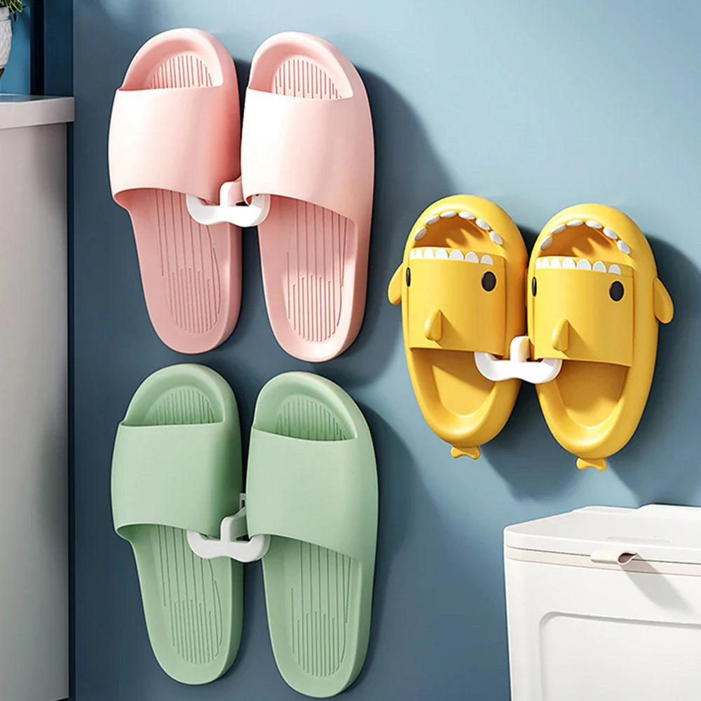 Slipper Rack, 3PCS Waterproof U-Shape Wall Mounted Shoe Rack, Self Adhesive Wall Hanging Shoe Rack, Space-Saving Shoe Hanger for