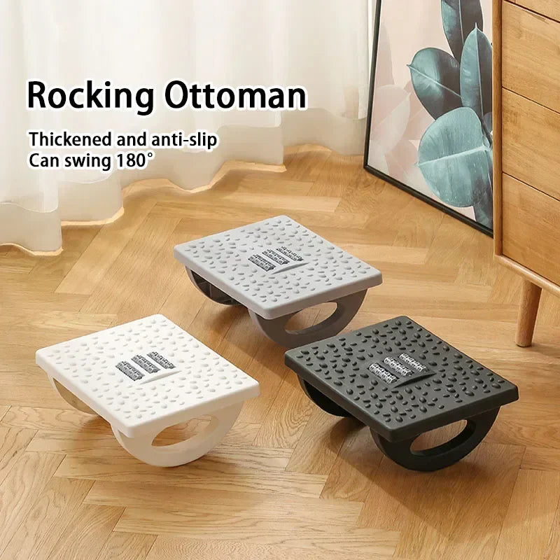 NEW Portability Foot Rest Under Desk Footrest Ergonomic Foot Stool With Massage Rollers Foot Rest For Home Office Work