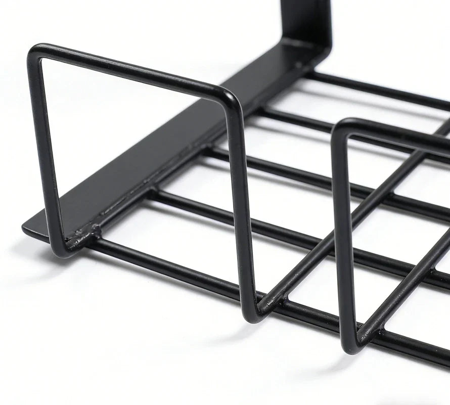 Metal under Table Storage Rack Cable Management Tray Wire Organizer for Home Office Desk No Punching Kitchen Storage Accessories