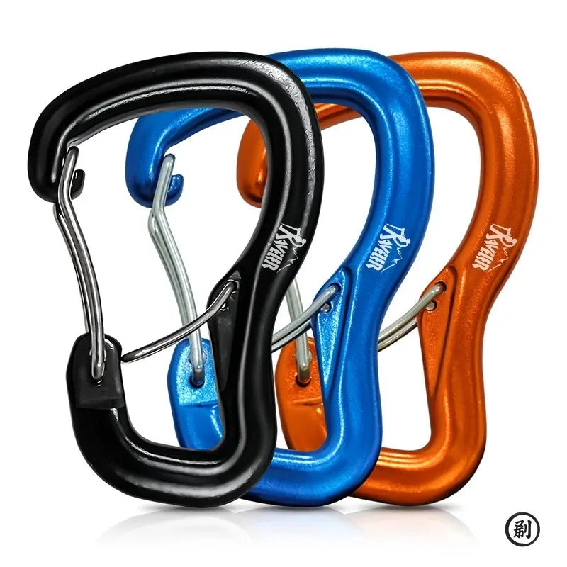 Outdoor Hammock Double Locking Buckle, Multifunctional Aluminum Alloy Hanging Buckle, Camping Hammock Quick Hanging Buckle