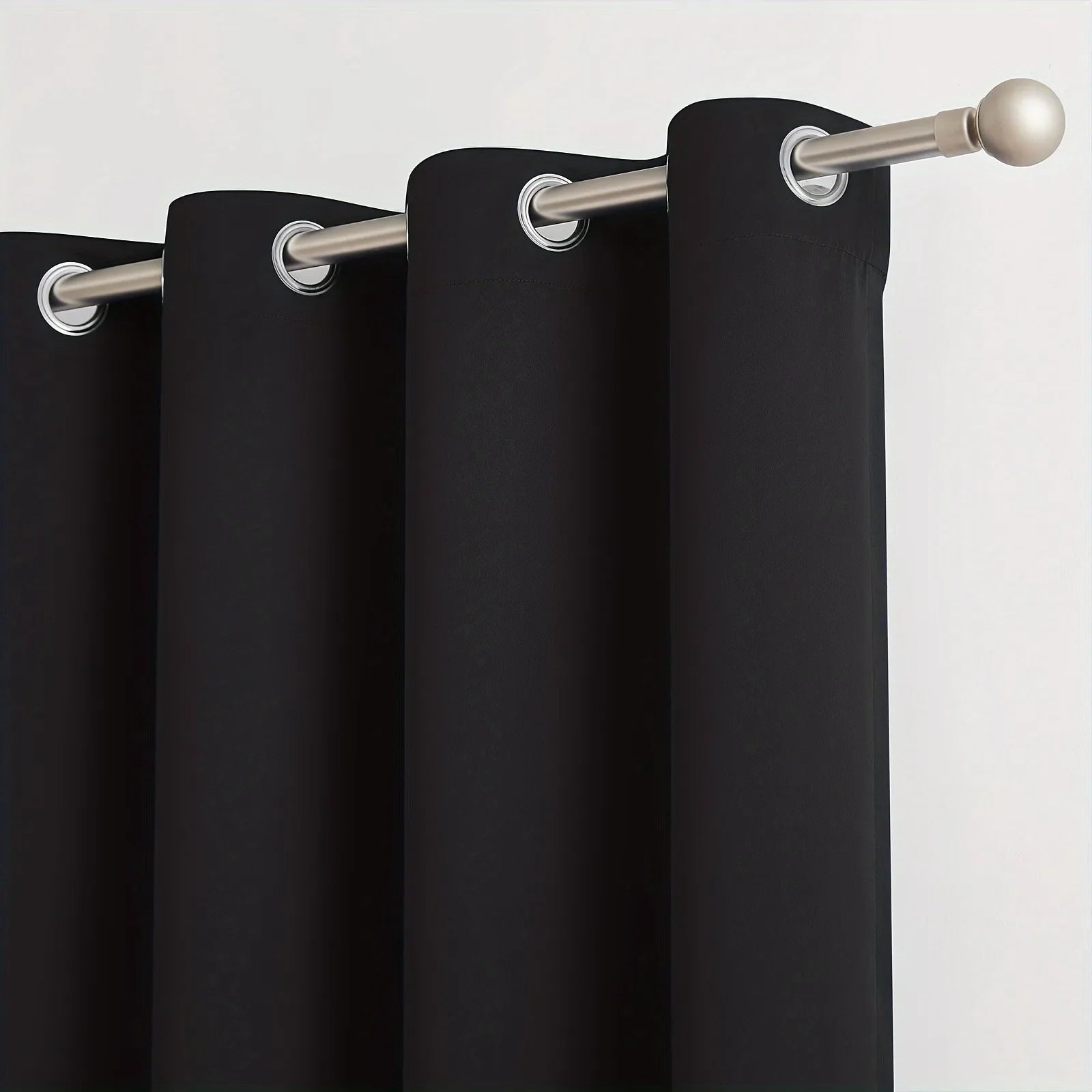 2pcs Modern 100% Blackout Solid Curtains, Window Curtains for Living Room, Bedroom, Kitchen, Home Decoration, Privacy Draps
